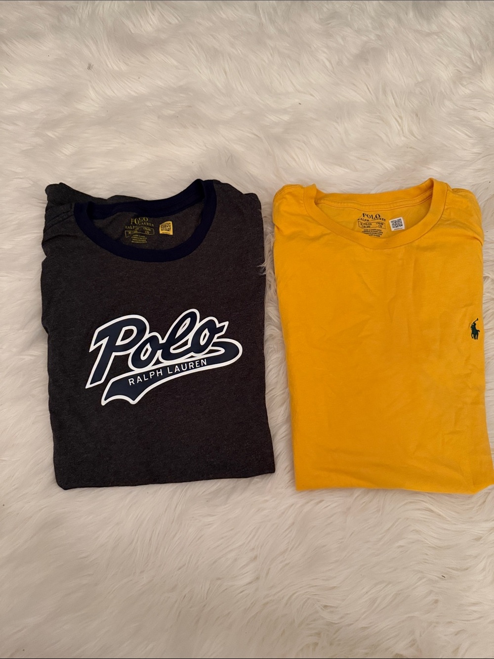 Polo by Ralph Lauren Kids Two-Pack Tees in Charcoal & Yellow